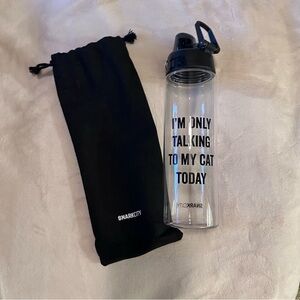 Snark City Clear Water Bottle with Black Bag